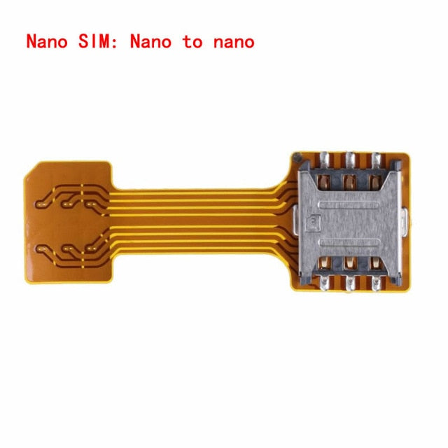 Hybrid Double Dual SIM Card Micro SD Adapter for Android Phone Extender Nano Mic