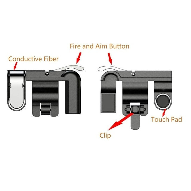 Mobile phone Game Fire Button Controller and joystick Survival Game grip R1L1 Triggers for Knives Out/PUBG/Rules
