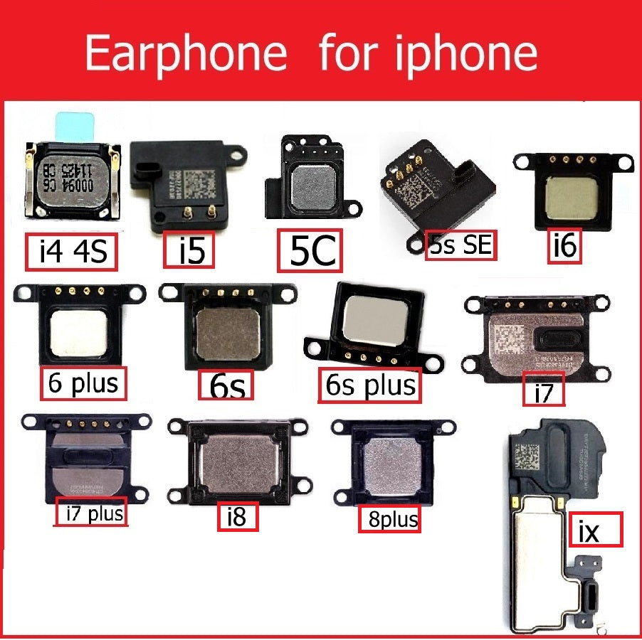 Genuine Earpiece Speaker for iPhone 4 4s 5 5s 5c SE 6 6S 7 8 Plus X Ear Speaker Earpiece Ear-Speaker phone parts replacement