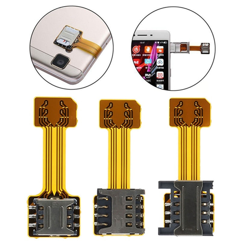 Universal TF Hybrid Sim Slot Dual SIM Card Adapter Micro SD Extender Nano Cato  Android Phone For Xiaomi